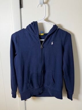 Polo by Ralph Lauren Navy Hooded Zip Sweatshirt - Kids